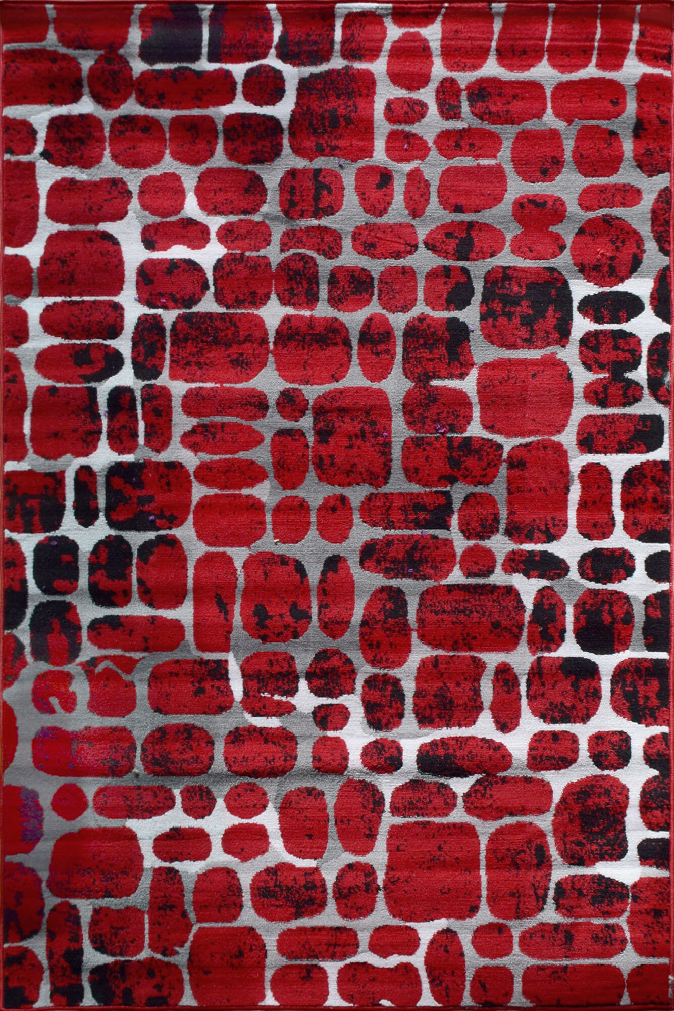 Atlanta Modern Red Abstract Rug