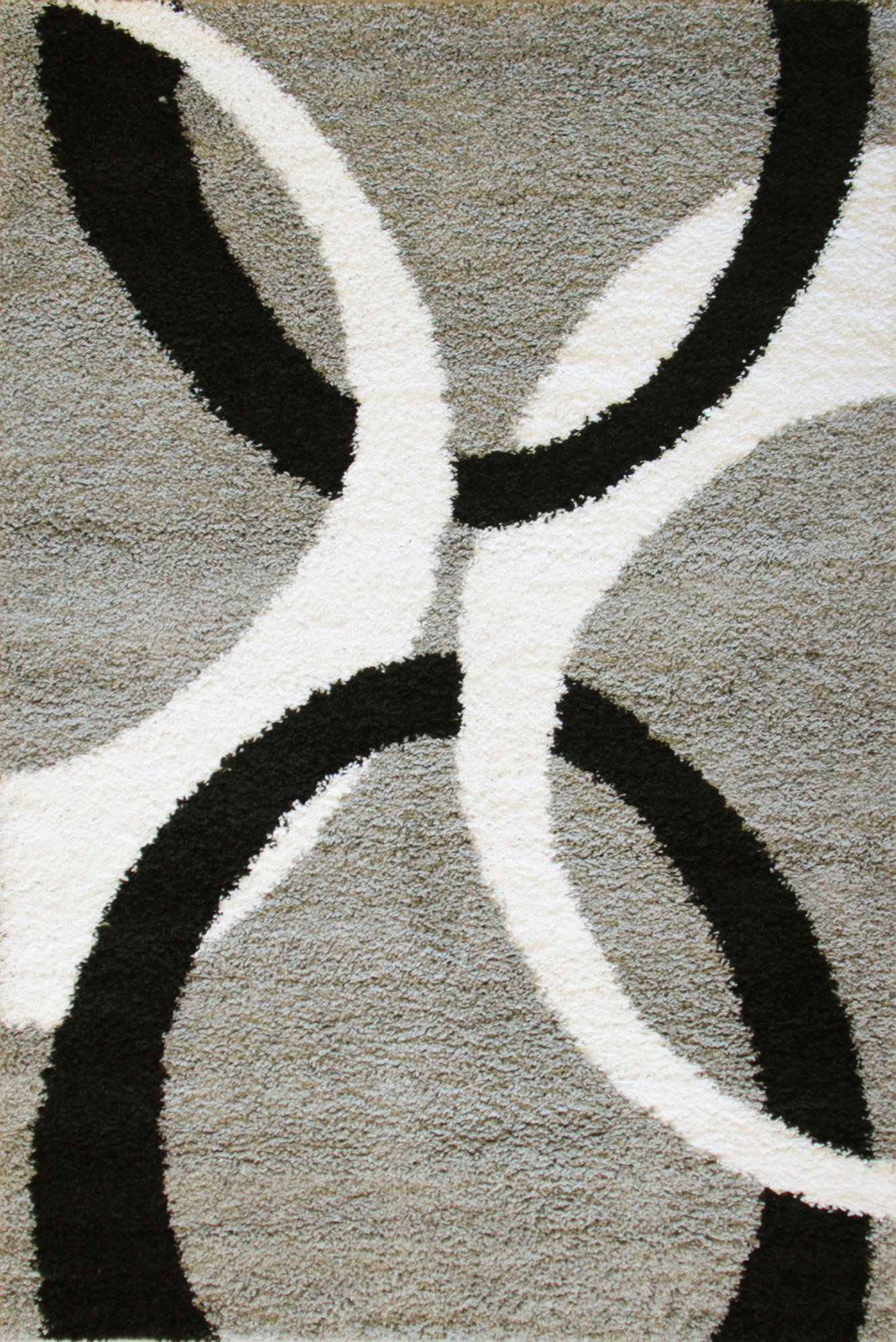 Moss Grey Modern Shaggy Rug