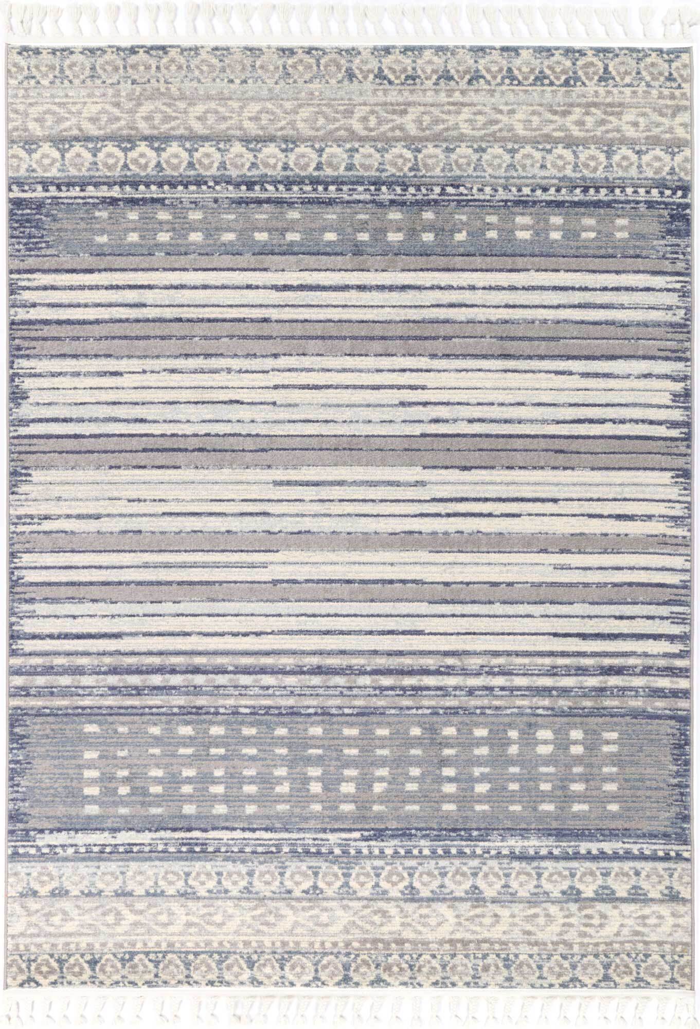 Inti Moroccan Striped Fringed Rug