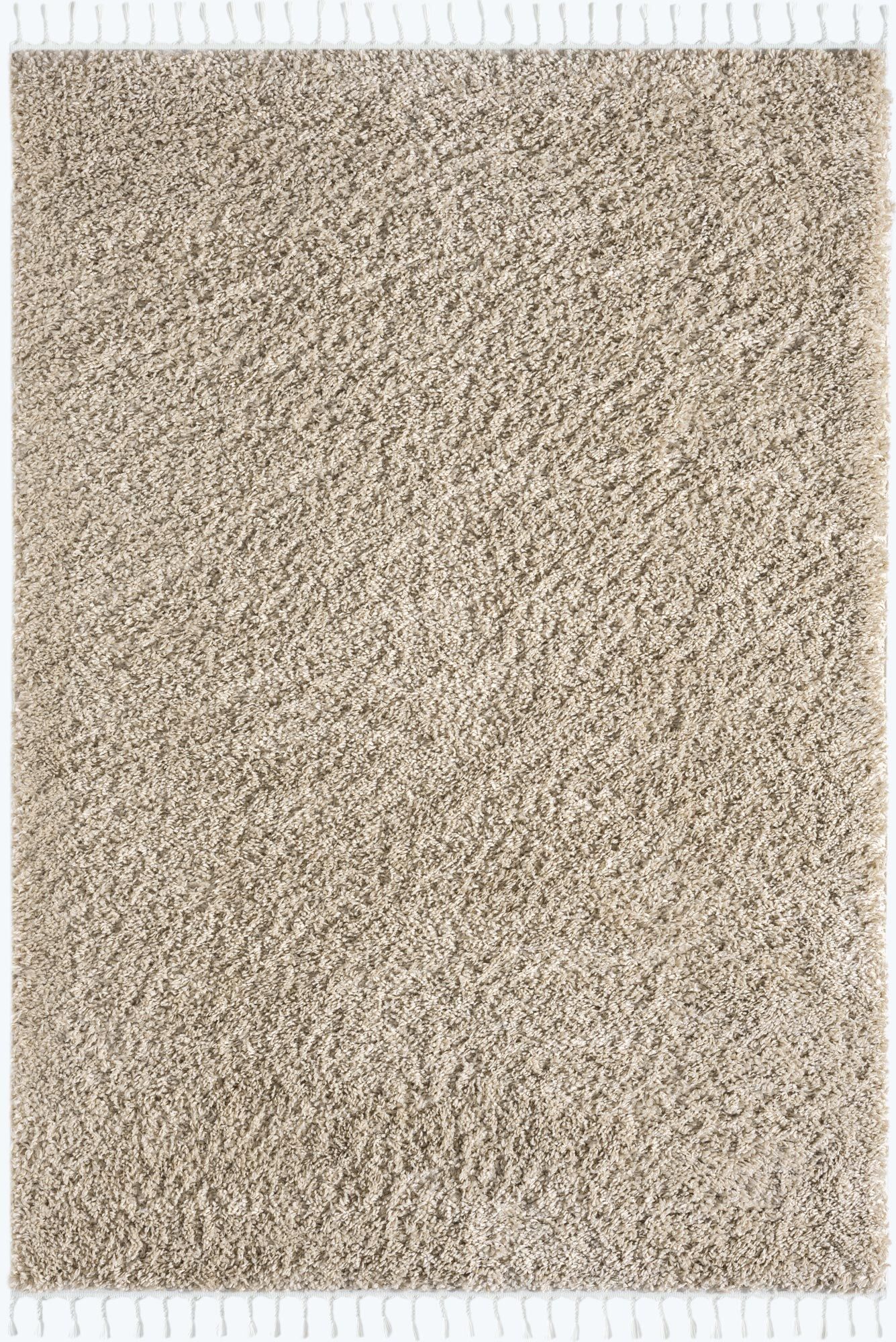 Joey Plain Beige Shaggy Rug