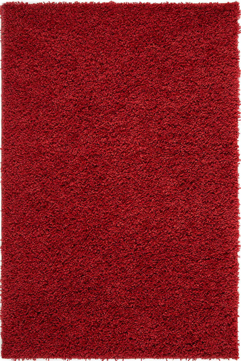 Lara Plain Red Shaggy Rug