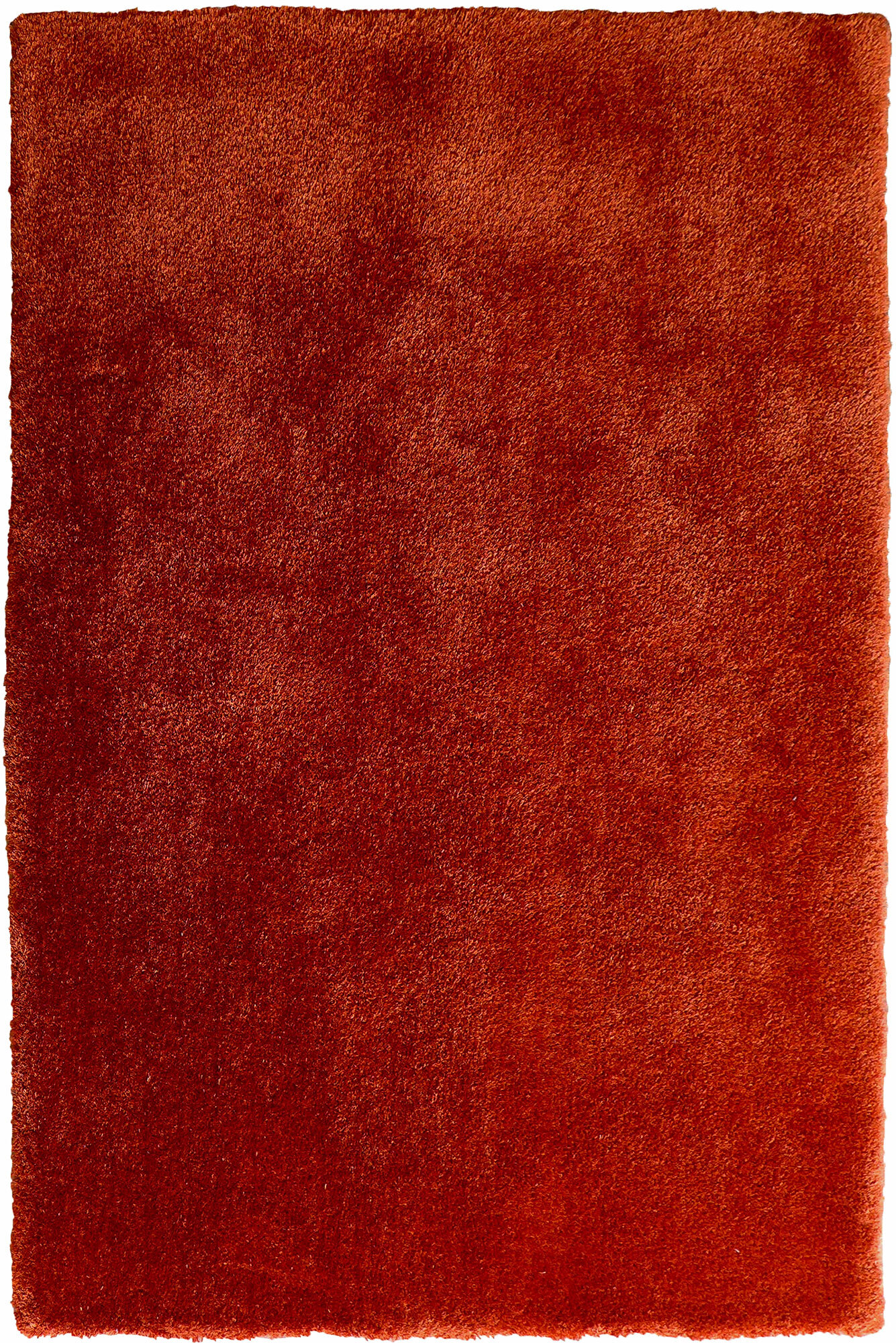 Luxe Plain Orange Shaggy Rug