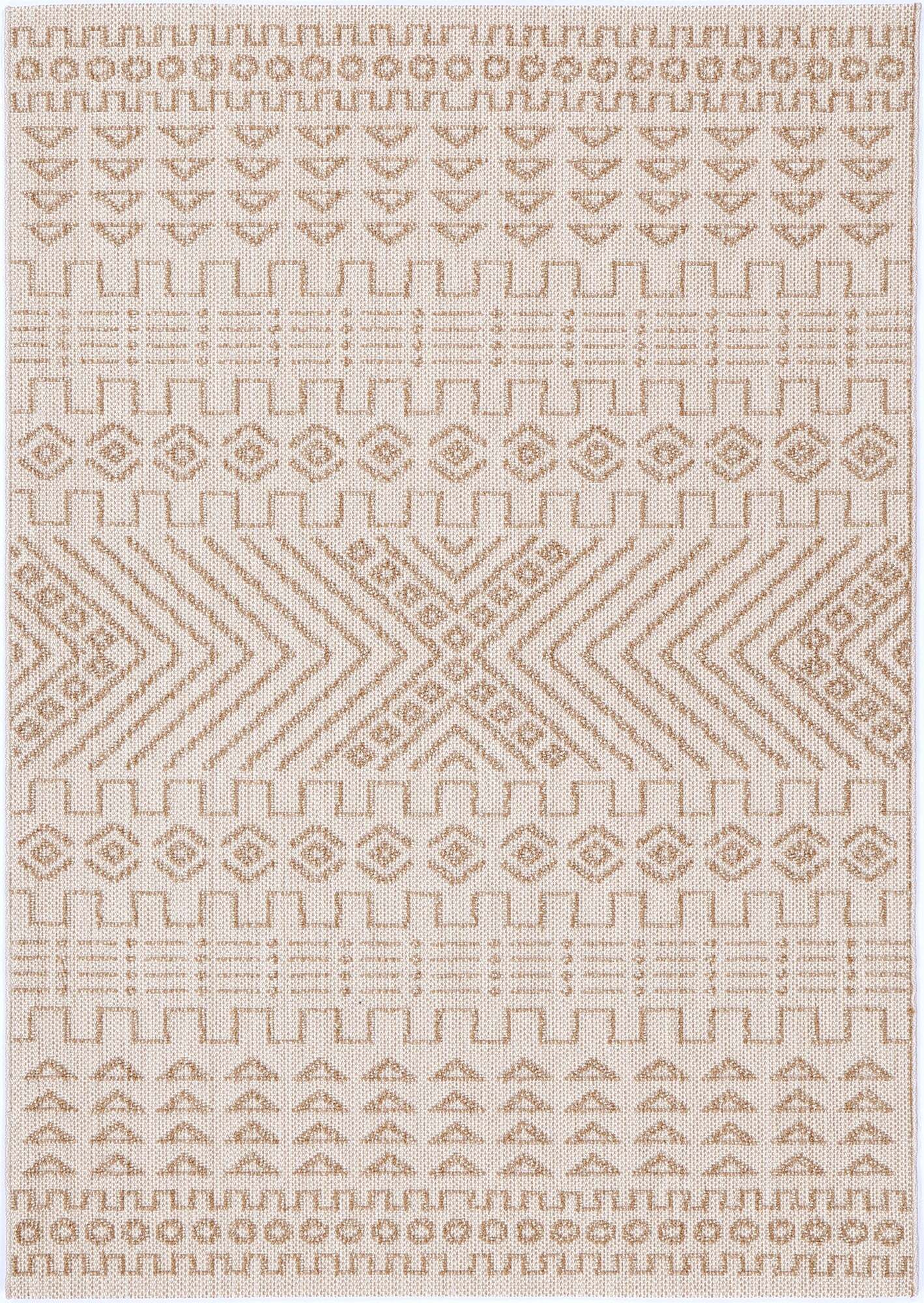 Macy Beige Geometric Rug