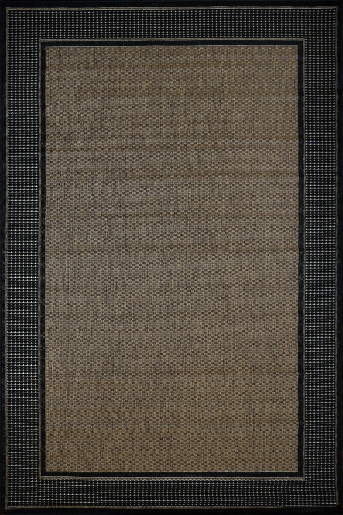 Soleil Black Border Flatweave Rug