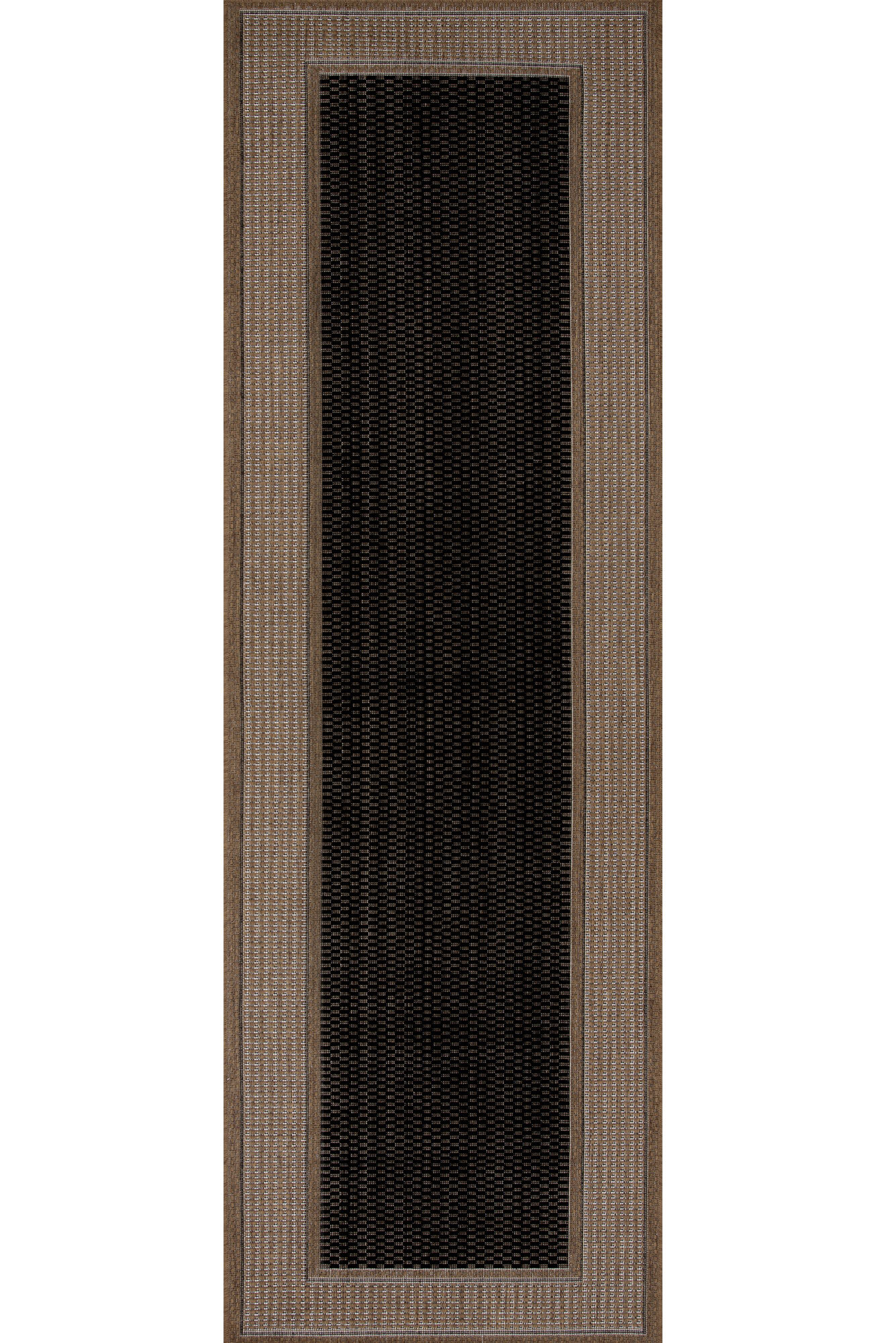 Soleil Beige Border Flatweave Rug