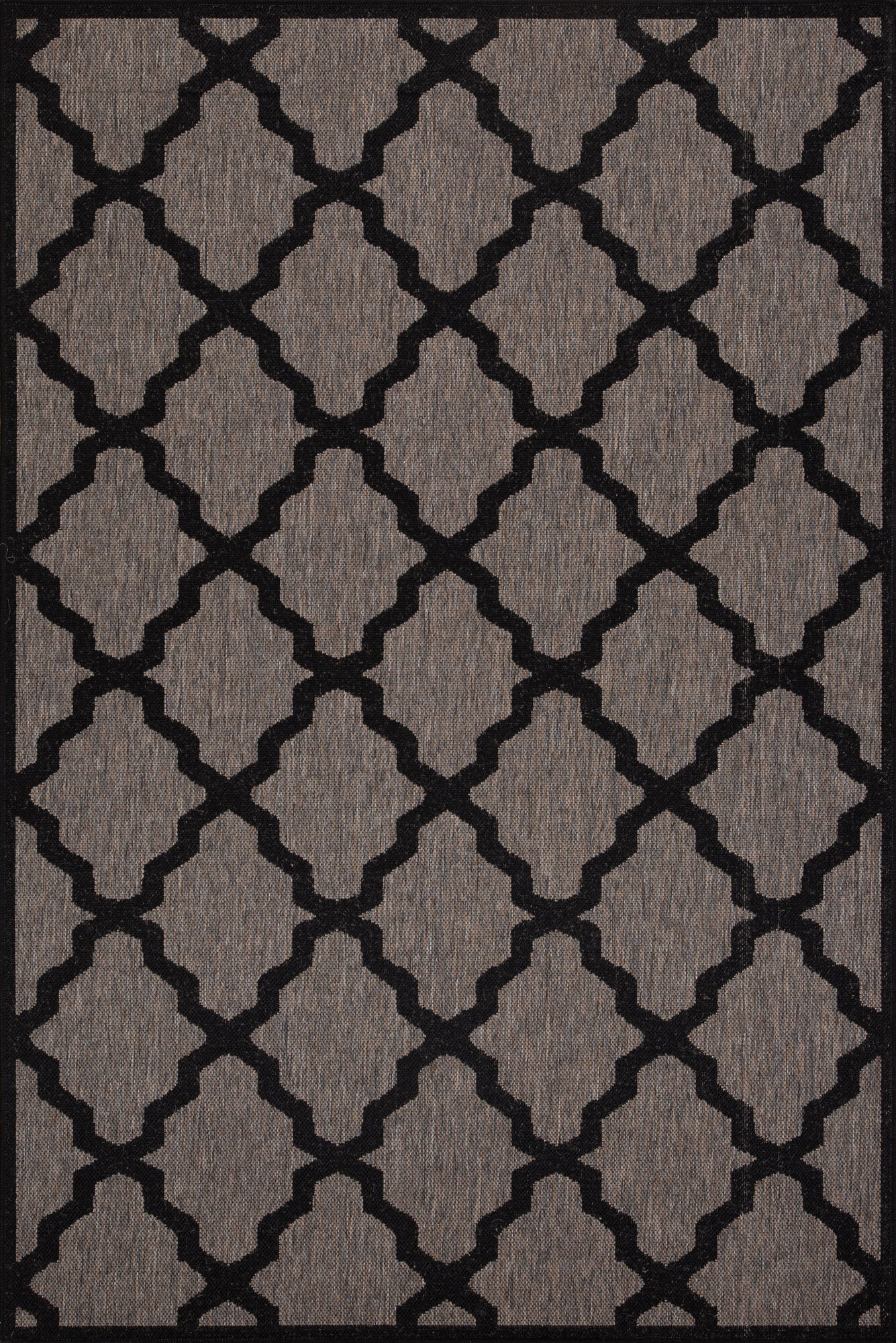 Soleil Grey Flatweave Trellis Rug