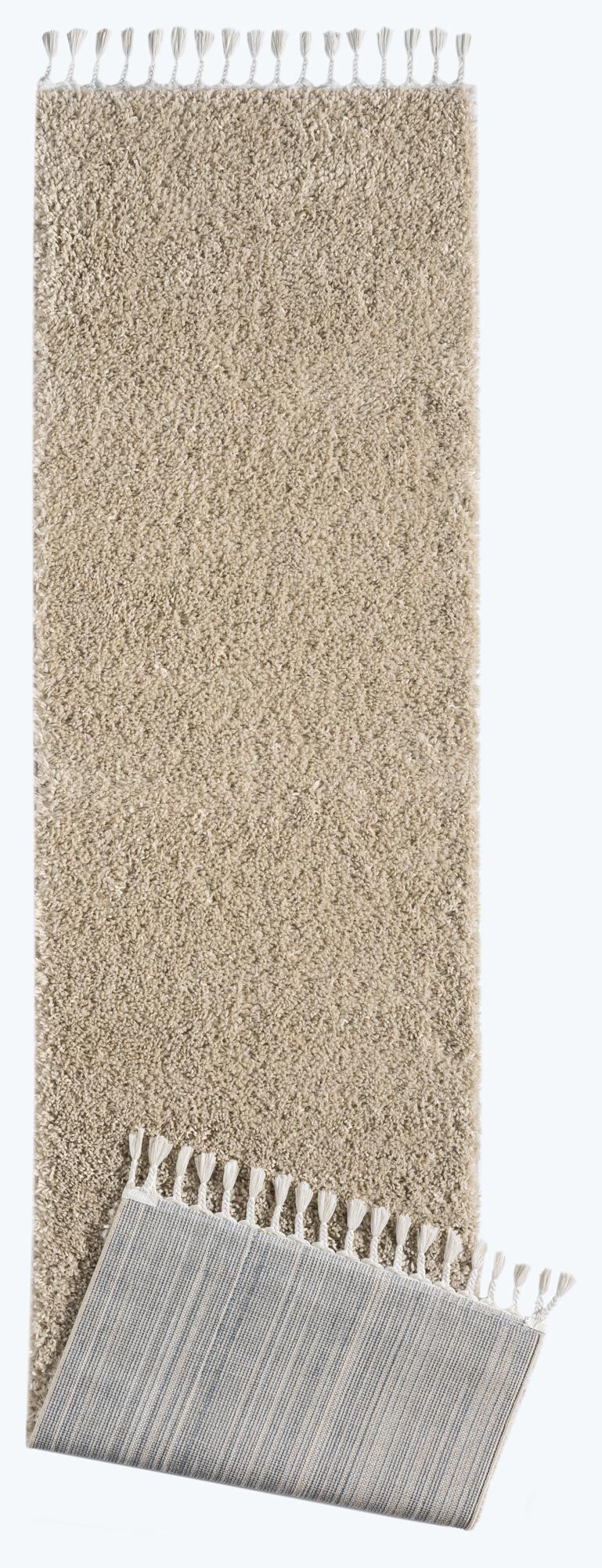 Joey Plain Beige Shaggy Rug