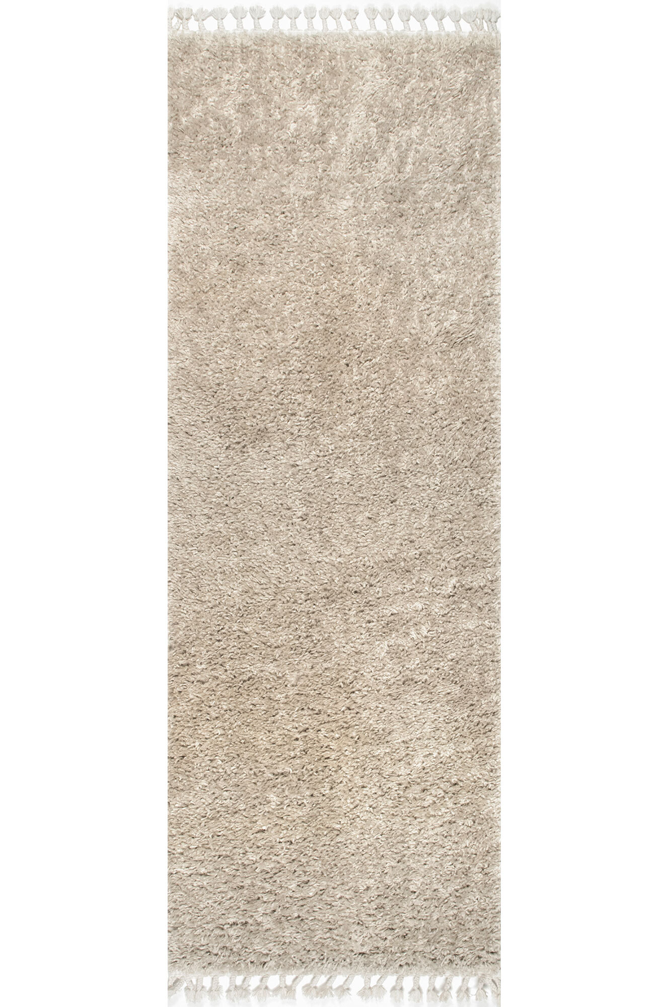 Lucy Beige Shaggy Moroccan Rug