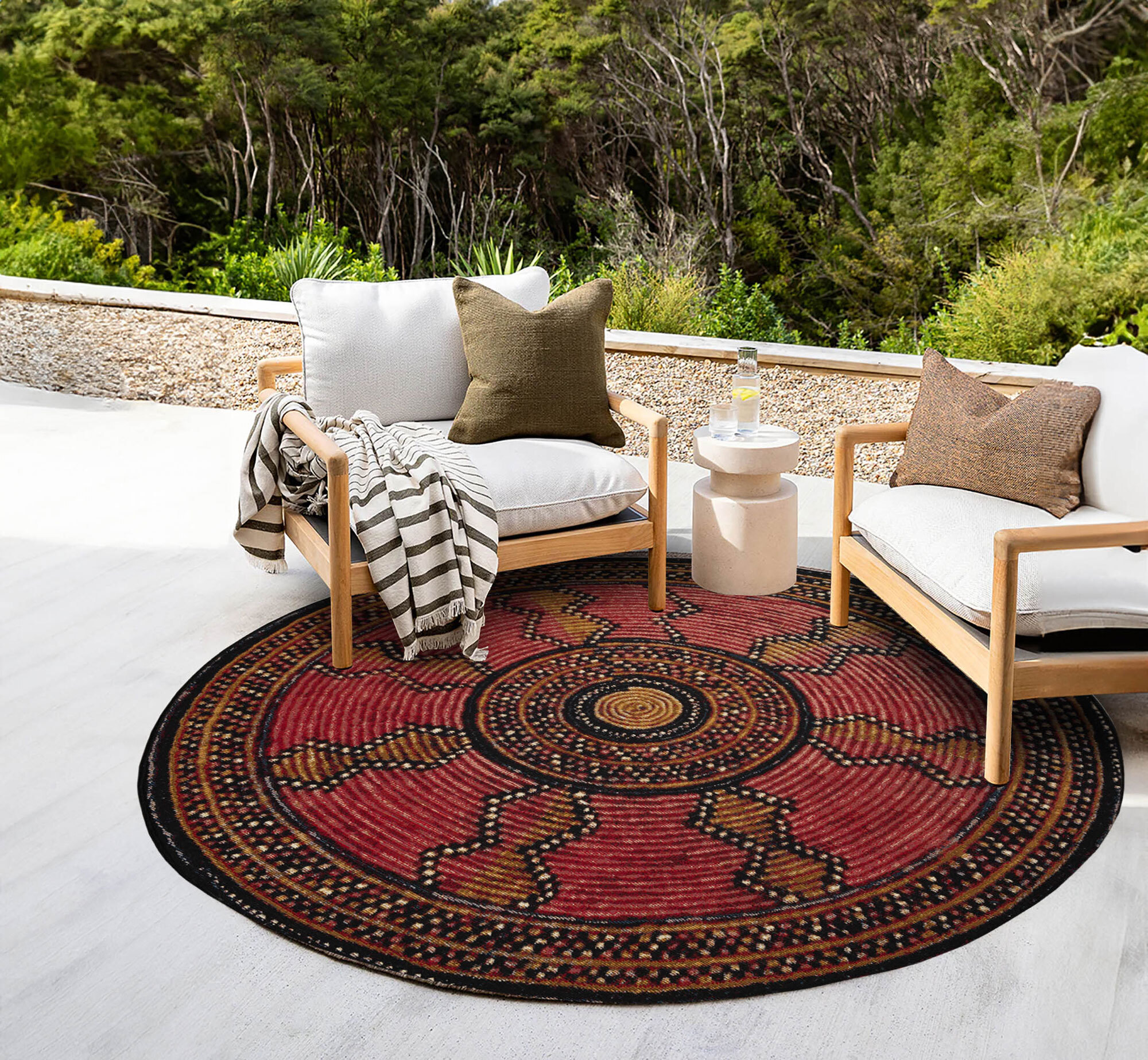 Mystique Round Tribal Rug