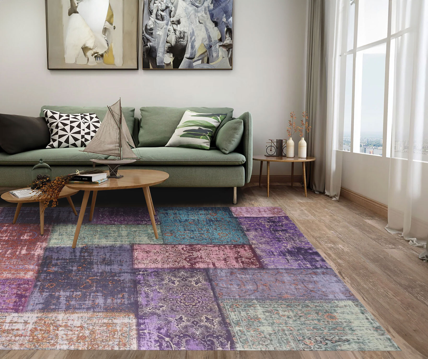 Noble Traditional Patchwork Rug 