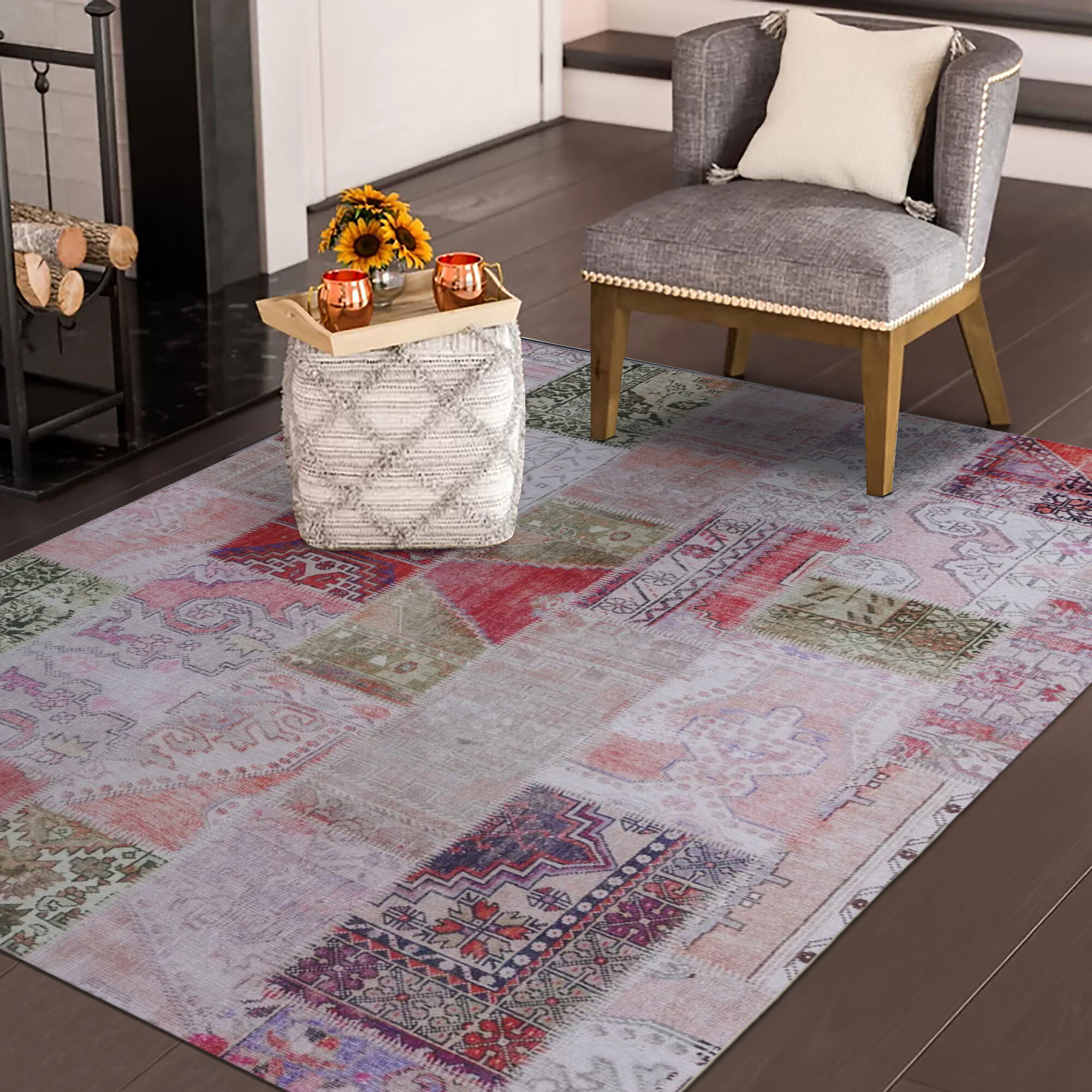 Noble Traditional Patchwork Rug 