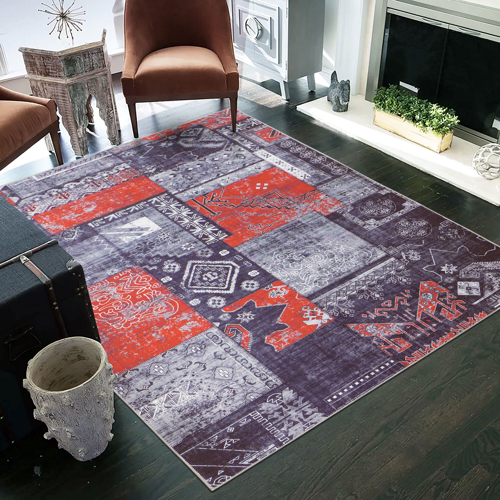 Noble Traditional Distressed Rug 