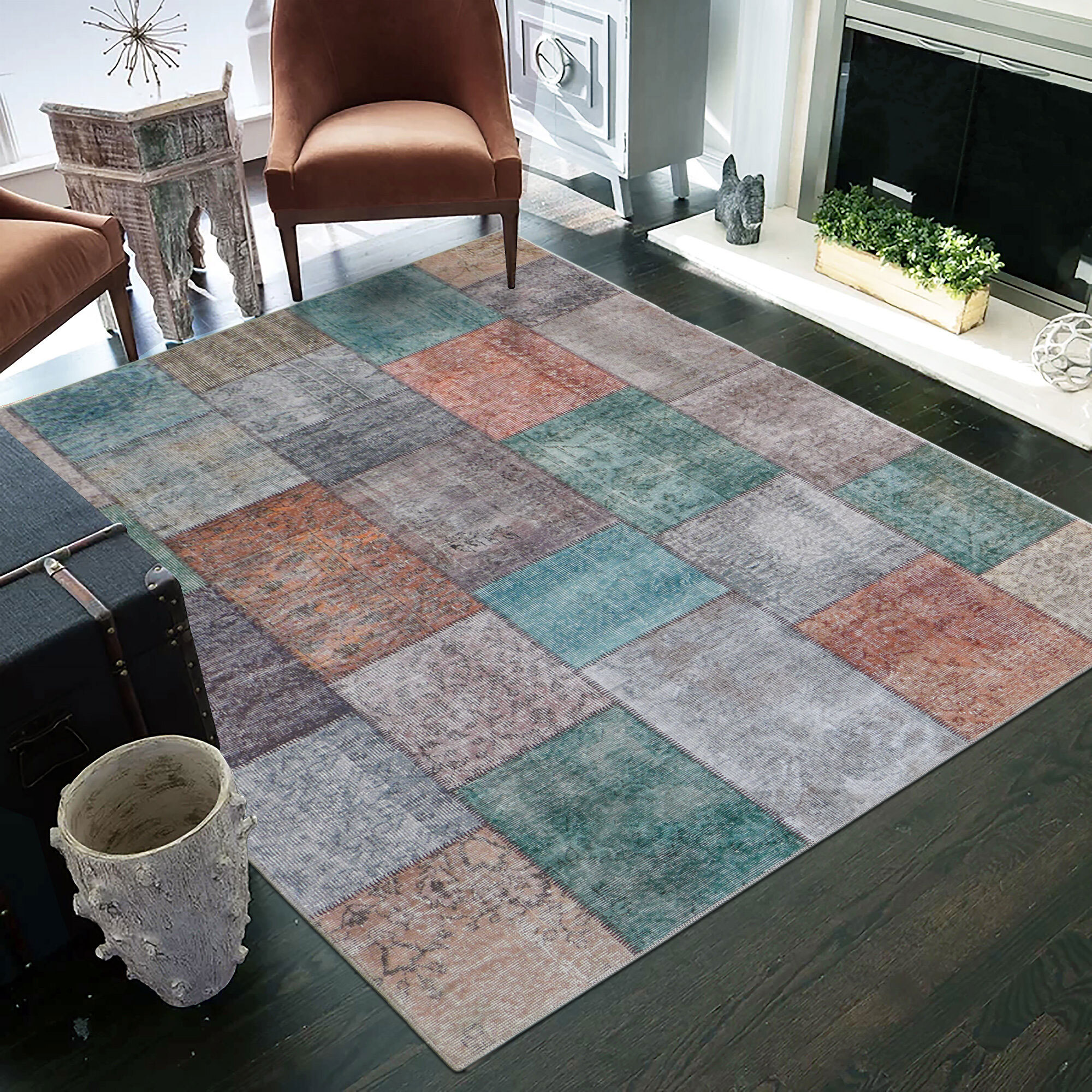 Noble Traditional Patchwork Rug 