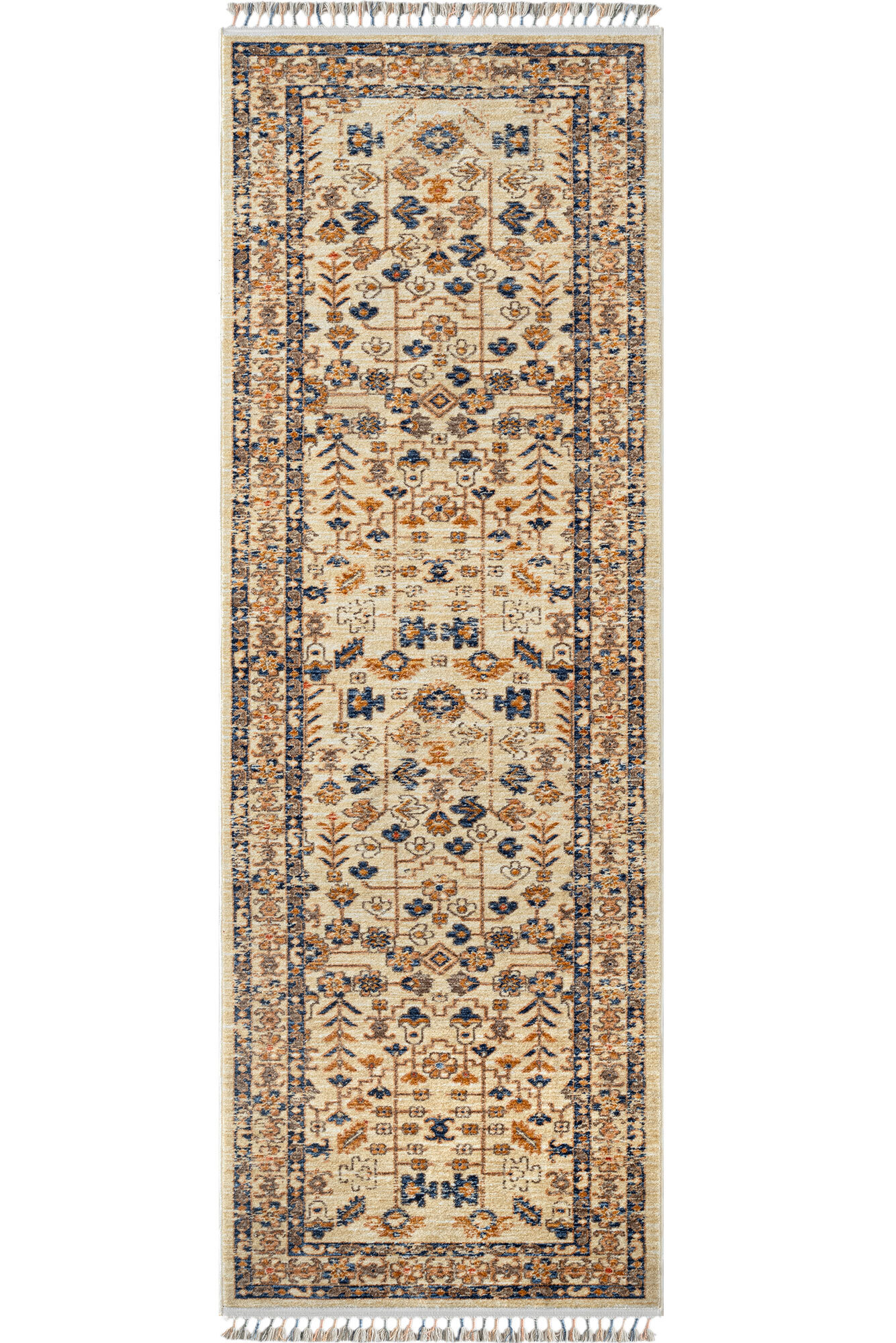 Opal Traditional Floral Border Rug