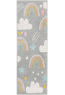 Candy Rainbow & Clouds Kids Rug