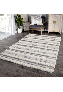 Evan Geometric Multi Texture Rug