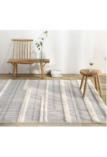 Evan Striped Multi Textured Rug