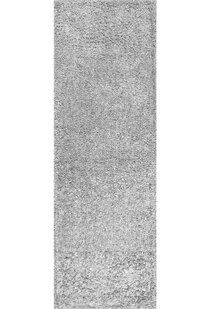 Luis Plain Grey Shaggy Rug