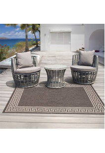 Soleil Greek Key Flatweave Rug