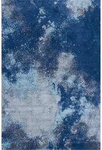 Alex Modern Blue Abstract Rug