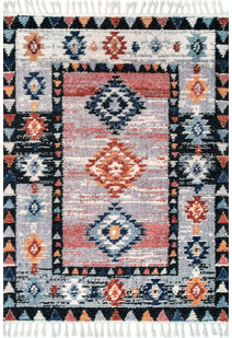 Amara Moroccan Tribal Fringed Rug