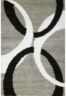 Moss Grey Modern Shaggy Rug