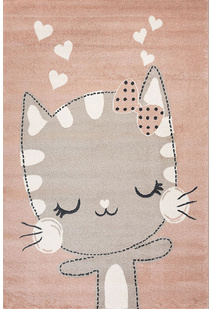 Kade Pink Kitty Cat Kids Rug