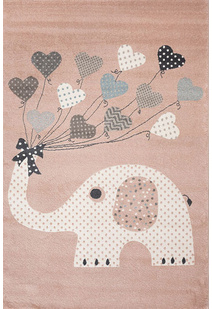 Kade Pink Elephant Kids Rug