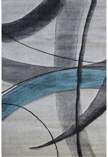 Lucia Modern Blue Abstract Rug