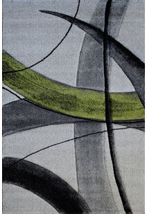 Lucia Modern Green Abstract Rug