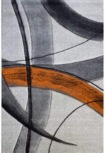 Lucia Orange Modern Abstract Rug