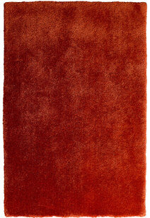 Luxe Plain Orange Shaggy Rug