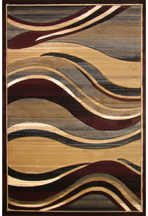 Panama Brown Carved Wavy Rug