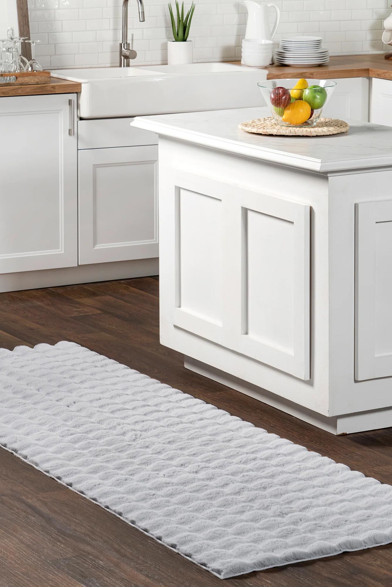 Large View Bubble Plush Washable Rug