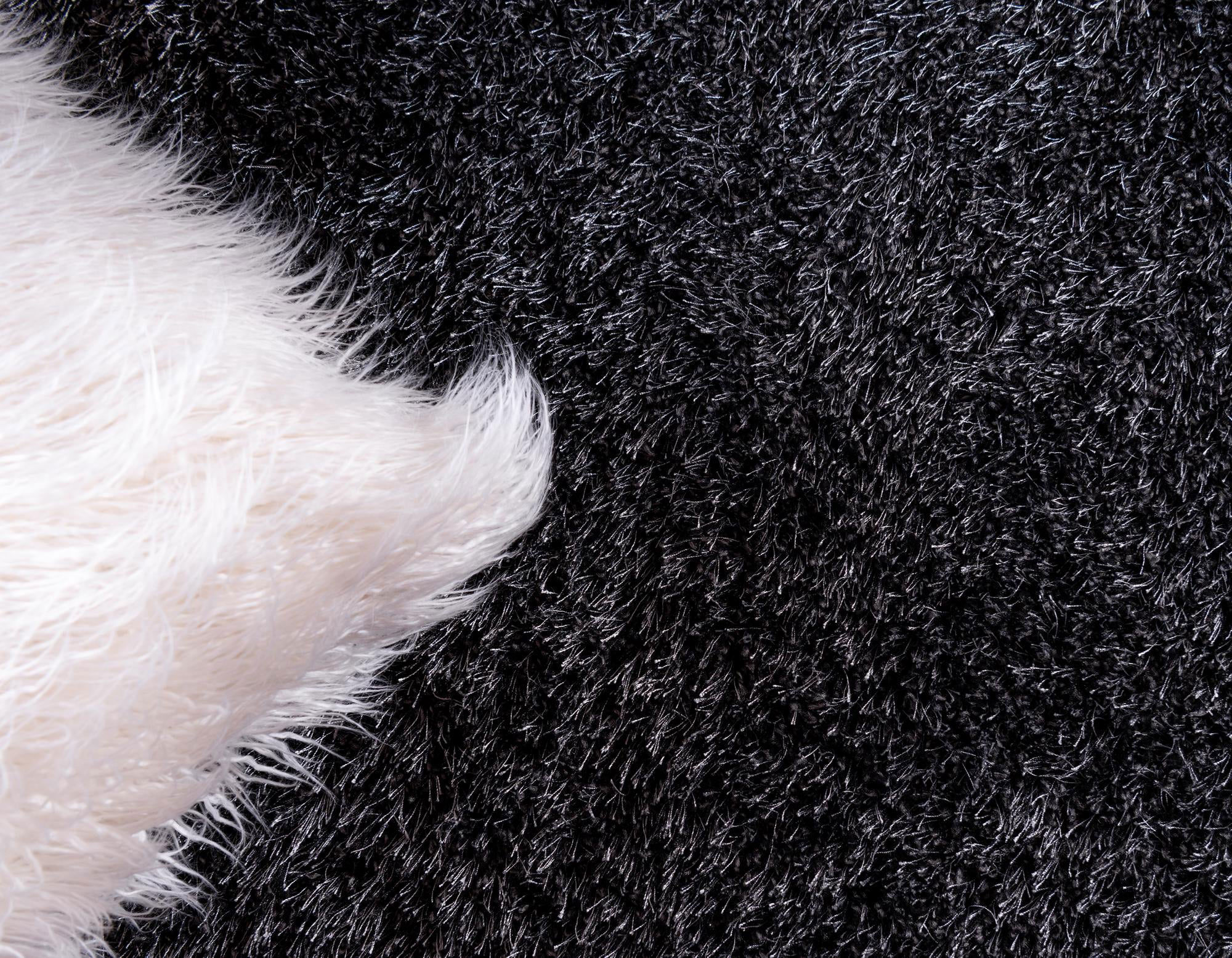 Dream Plain Black Shaggy Rug