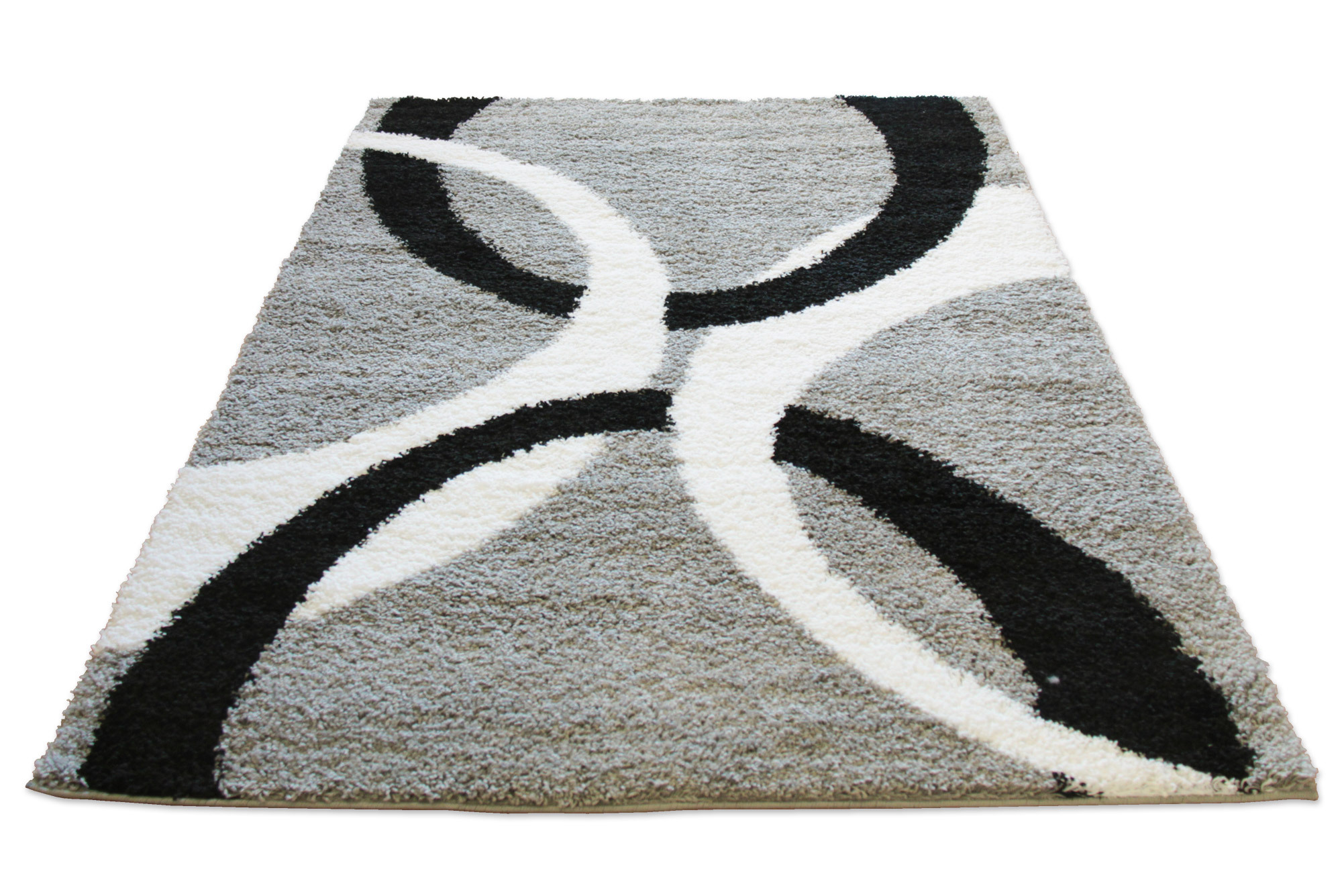 Moss Grey Modern Shaggy Rug