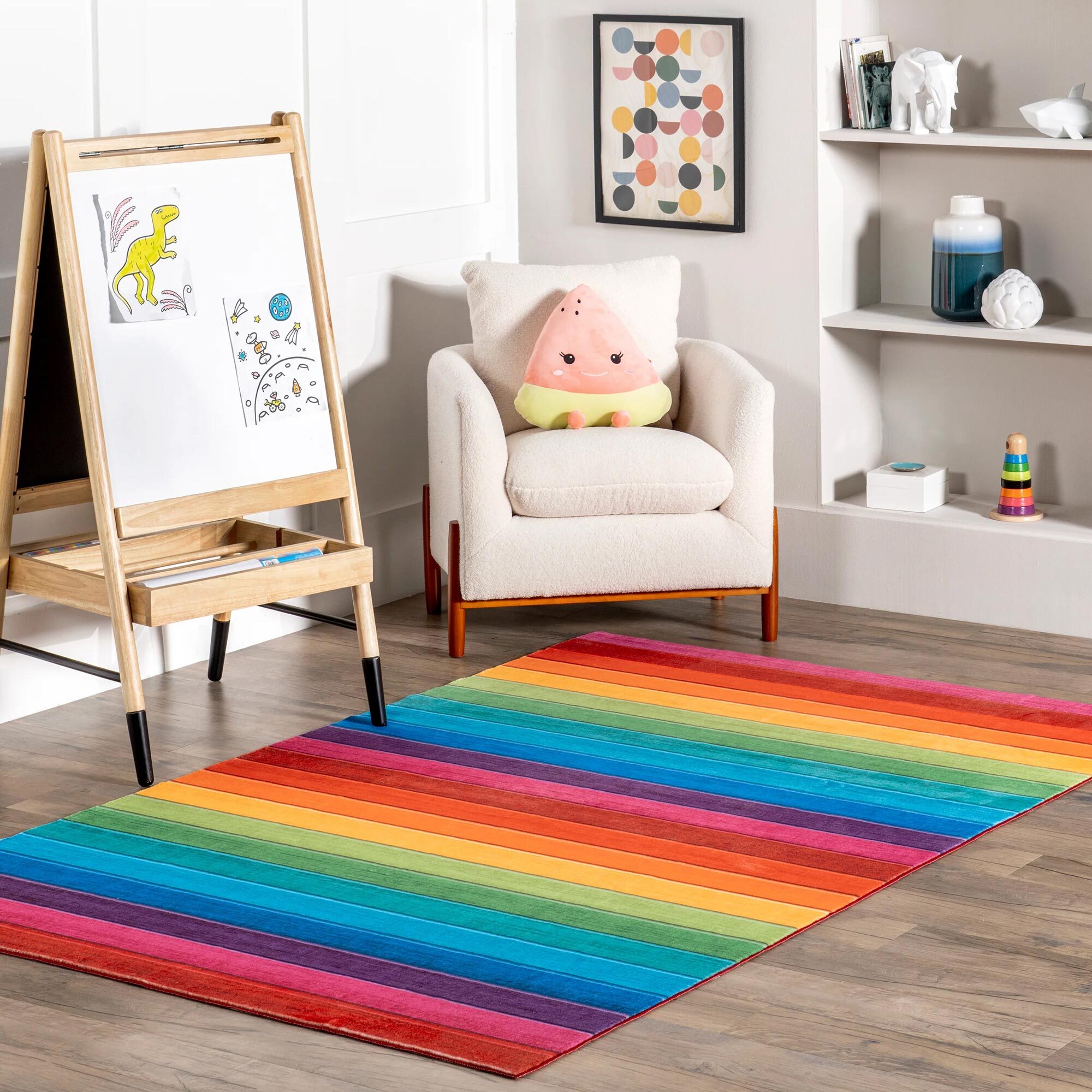 Funtime Kids Multi Striped Rug