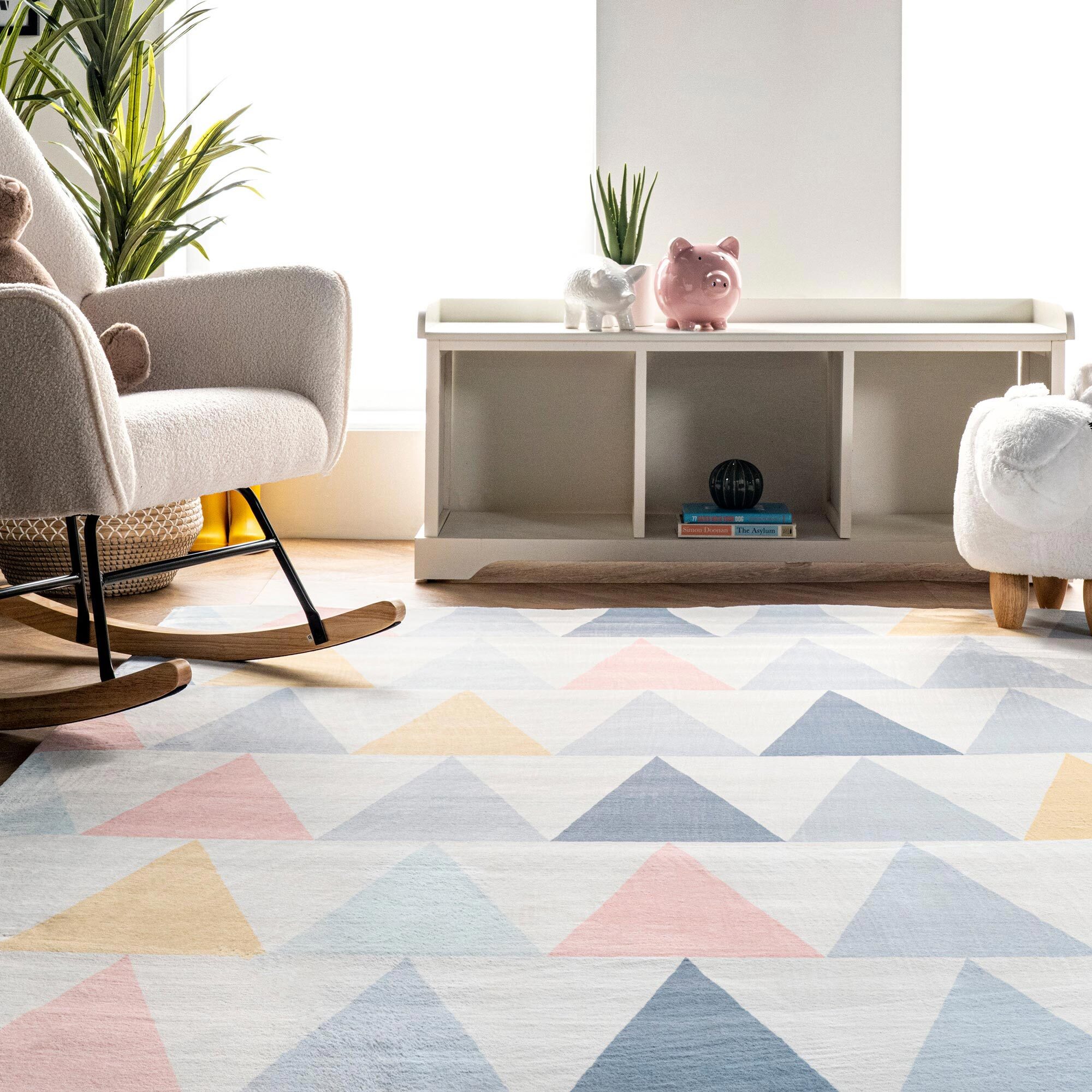 Funtime Triangle Design Kids Rug