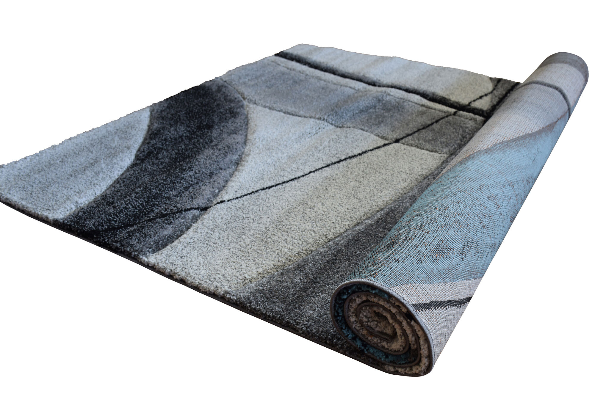 Lucia Modern Blue Abstract Rug