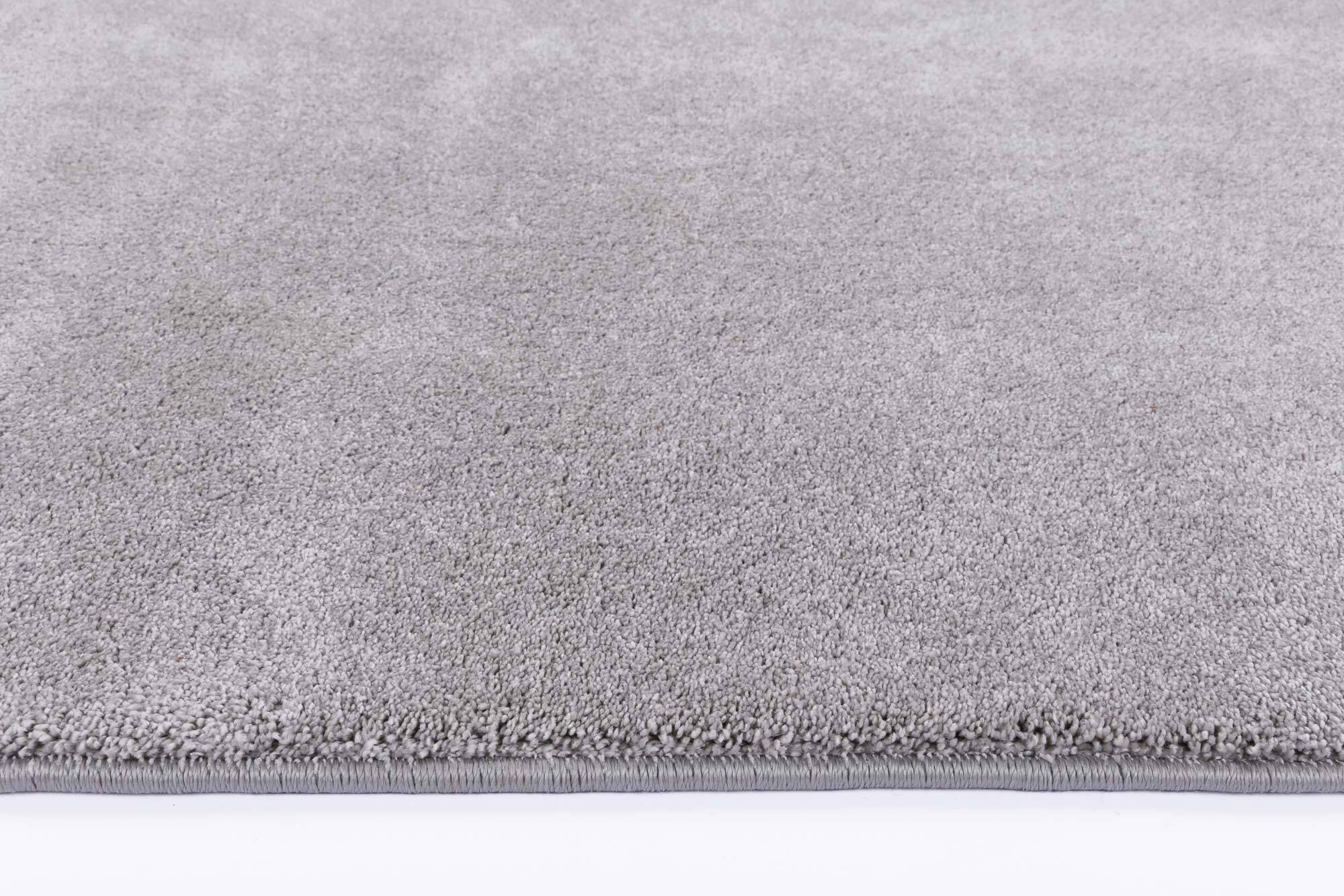 Macey Plain Grey Plush Rug