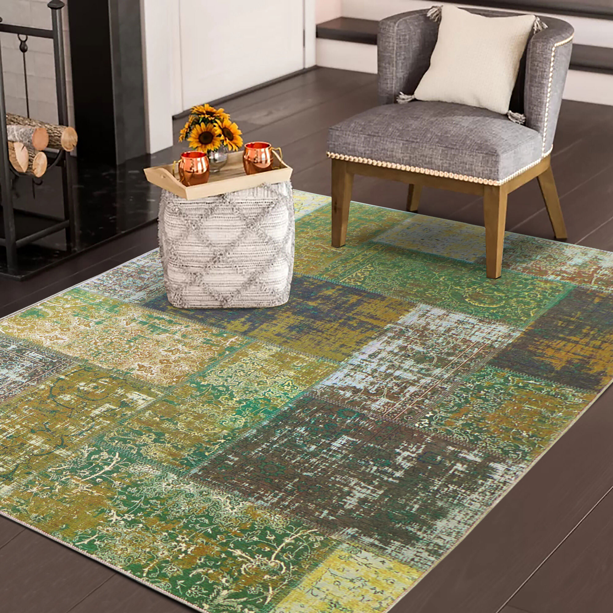 Noble Traditional Patchwork Rug 