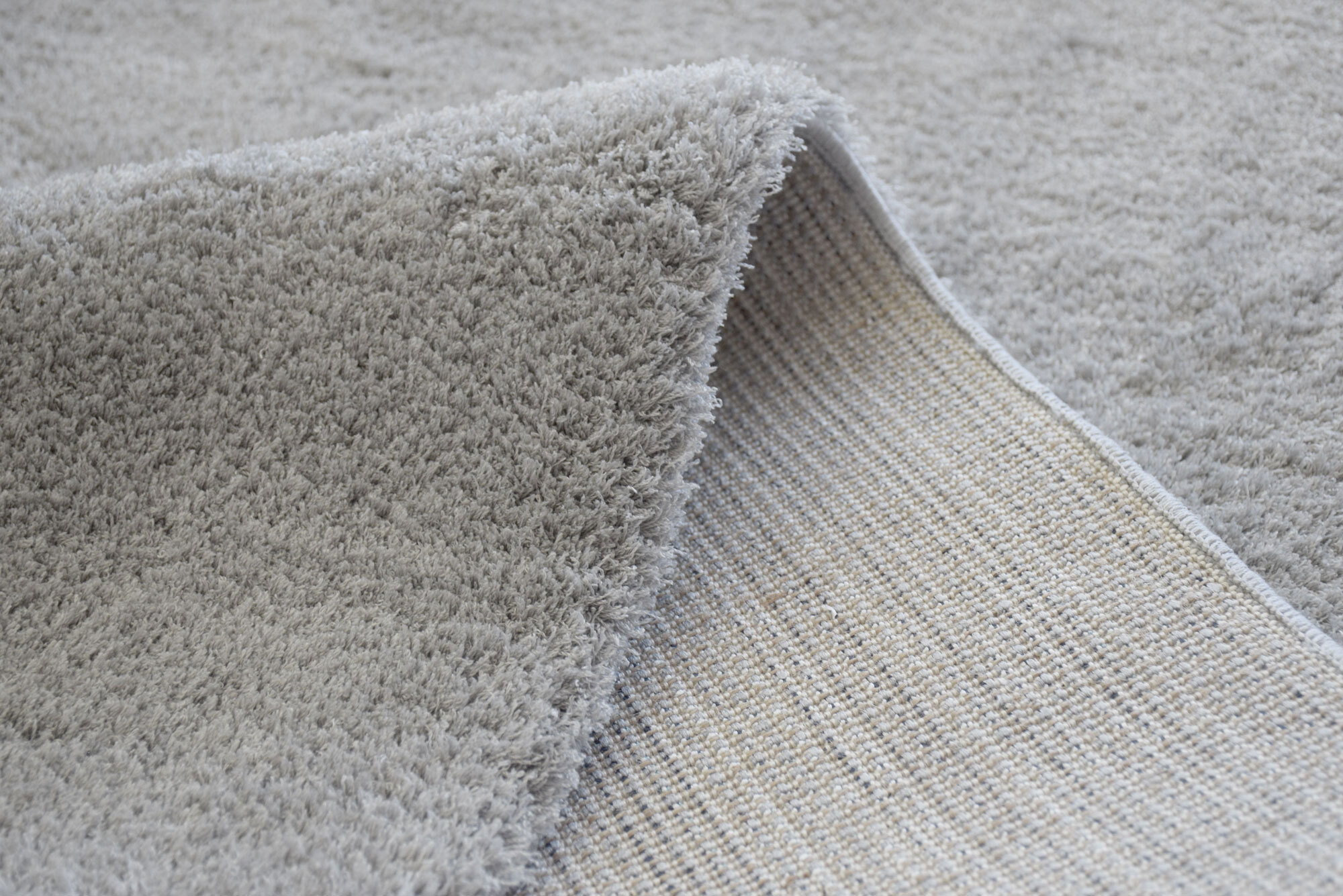 Soft Plain Grey Thick Shaggy Rug