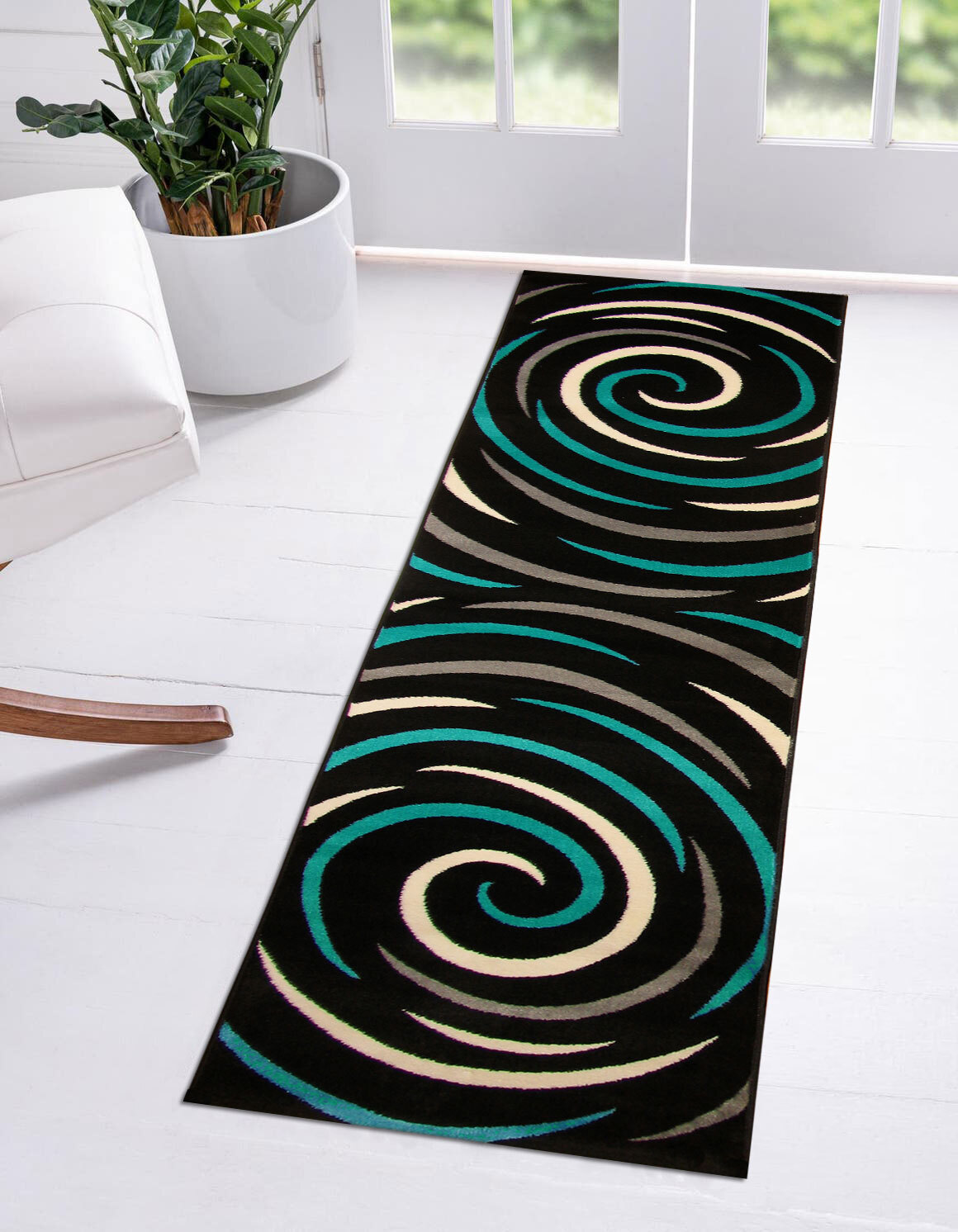 Sky Modern Swirl Pattern Rug