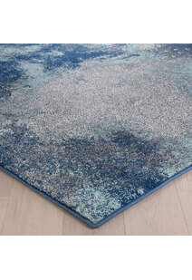 Alex Modern Blue Abstract Rug