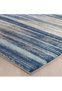 Alex Blue Modern Striped Rug