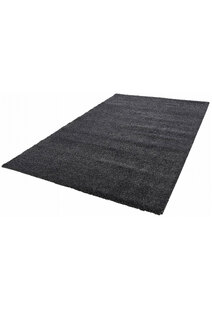 Bergamo Plain Black Modern Rug