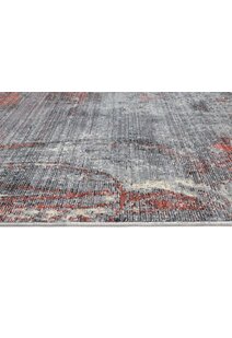 Darra Modern Red Abstract Rug