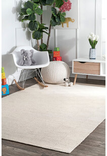 Dhurrie Tan Flatweave Wool Rug