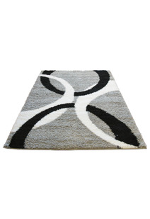 Moss Grey Modern Shaggy Rug