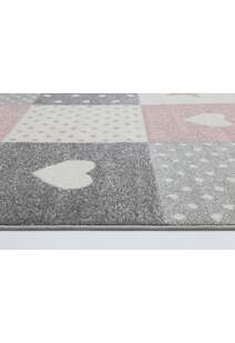 Hello Pink Heart & Stars Kids Rug 